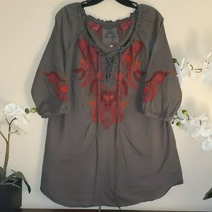 Johnny Was 3J Workshop Peasant Top